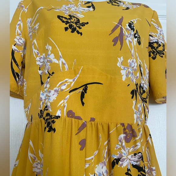 ASOS Butter Yellow Floral Palazzo Pants Jumpsuit - Picture 5 of 5